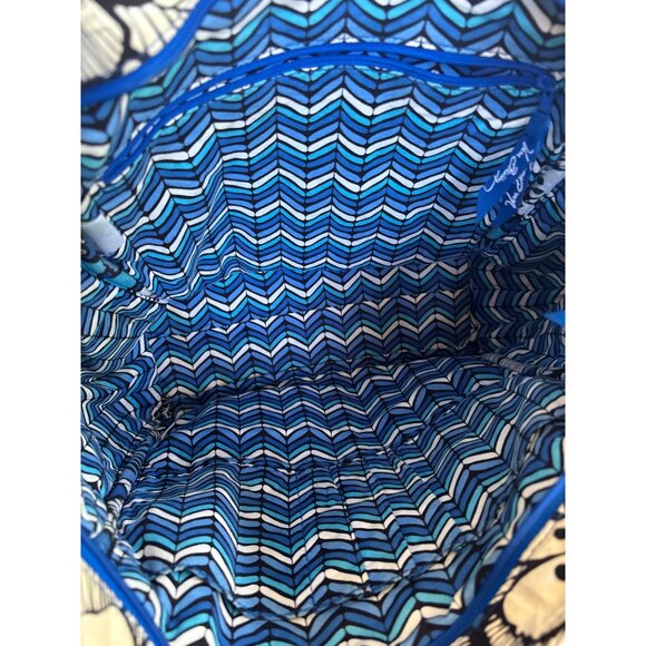 Vera Bradley Floral Quilted Tote Bag With Pockets & Button Closure-note flaw han - Picture 4 of 13